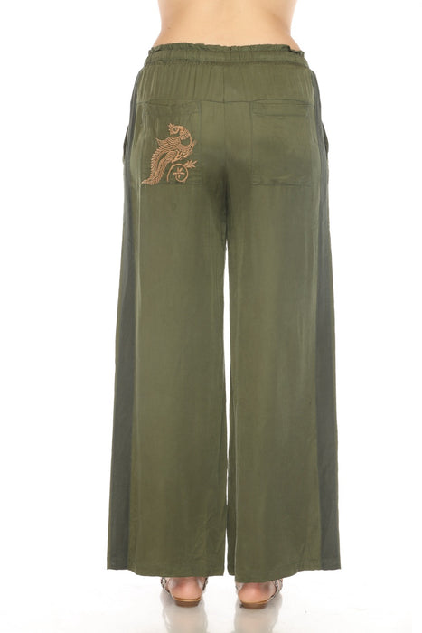 Johnny Was Workshop Chloe Ribbon Pants W60323 Boho Chic *