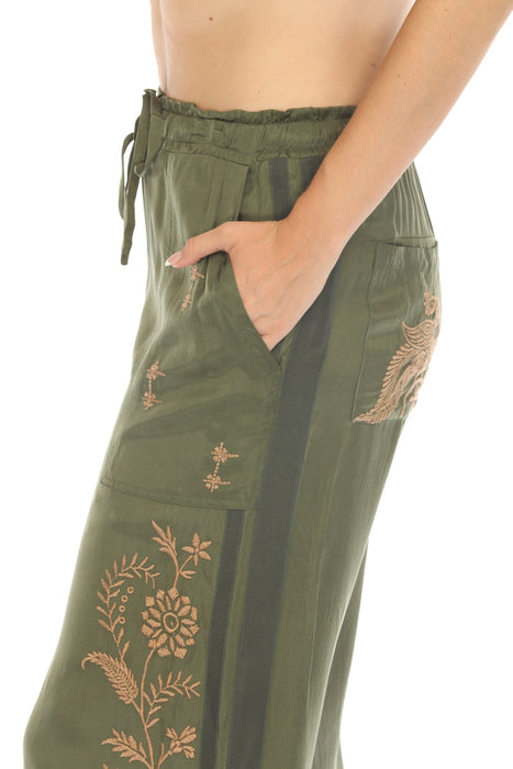 Johnny Was Workshop Chloe Ribbon Pants W60323 Boho Chic *