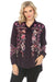 Johnny Was Workshop Style W27423 Deep Purple Curacao Oversized Tunic Shirt Boho Chic