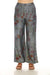 Johnny Was Workshop Style W77700 Denim Blue Floral Wide Leg Pants