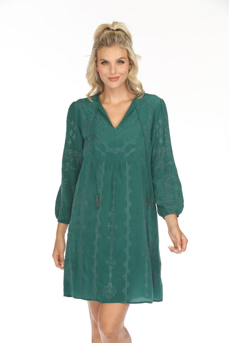 Johnny Was Workshop Cara Relaxed Yoke Dress W39324 Boho Chic *