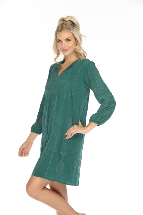 Johnny Was Workshop Cara Relaxed Yoke Dress W39324 Boho Chic *