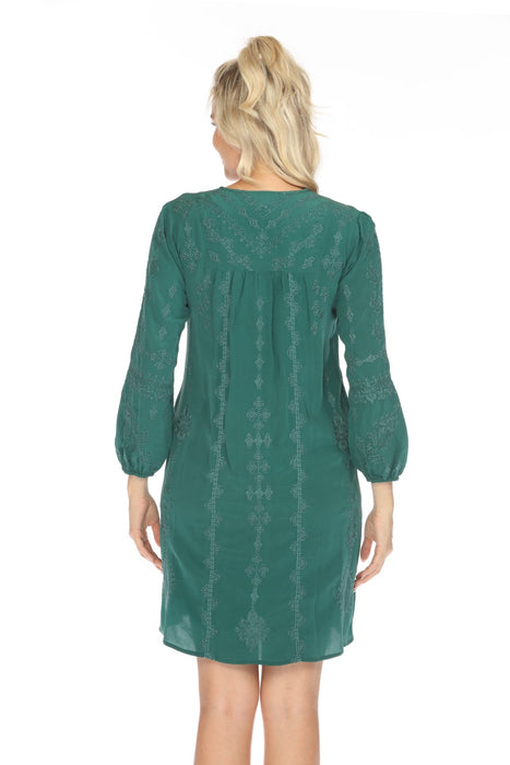 Johnny Was Workshop Cara Relaxed Yoke Dress W39324 Boho Chic *