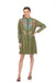 Johnny Was Workshop Style W32423 Green Gabriella Tuxedo Yoke Shirt Dress Boho Chic