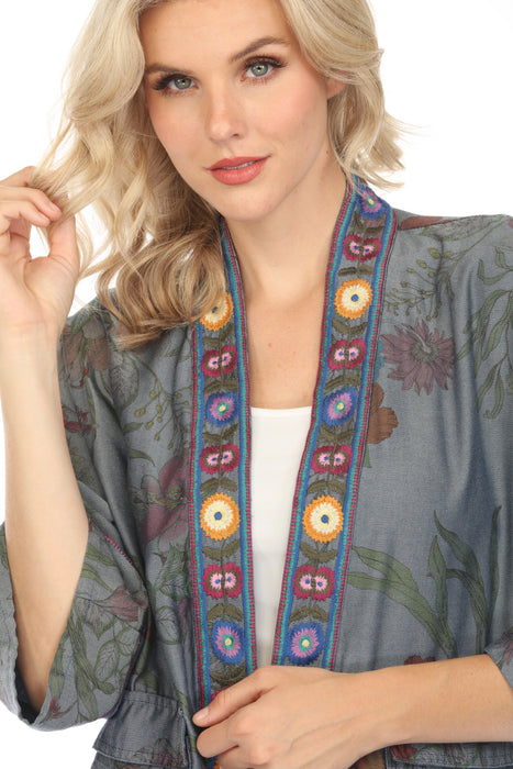 Johnny Was Workshop Liliana Floral Cargo Kimono Boho Chic W45024