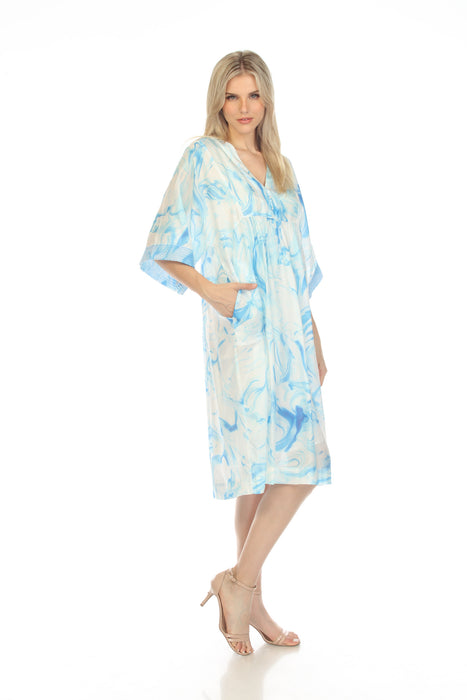 Johnny Was Workshop Marble Ocean Kimono Slip Dress Boho Chic W31422