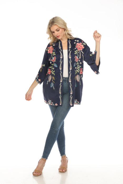 Johnny Was Workshop Emika Embroidered Kimono Boho Chic W44624