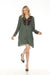 Johnny Was Workshop Style W27723 Plaid Viviana Tuxedo Yoke Embroidered Tunic Dress Boho Chic