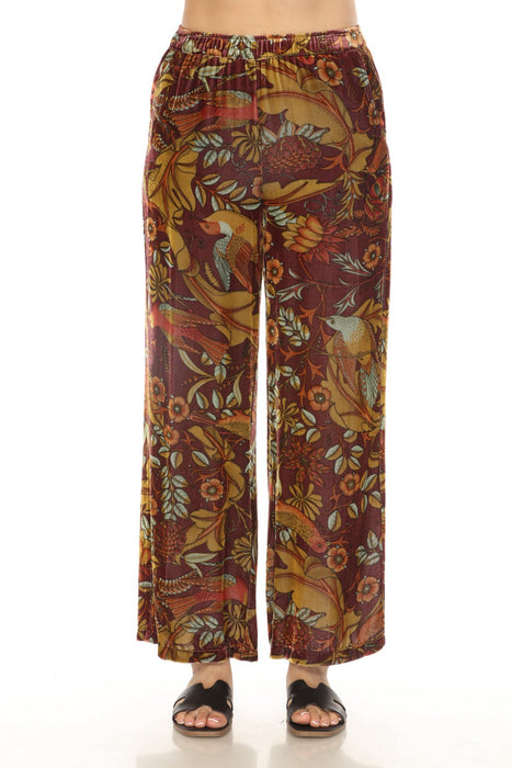 Johnny Was Workshop Style W69923 Salamanca Velvet Wide Leg Pants