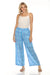 Johnny Was Workshop Style W61324 Blue Multicolor Striped Pull On Wide Leg Pants