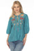 Johnny Was Workshop Style W14022 Taryn Flowy Tassel Silk Blouse Boho Chic