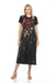 Johnny Was Style R30423 Black Zuzu Knit Embroidered Midi T-Shirt Dress Boho Chic