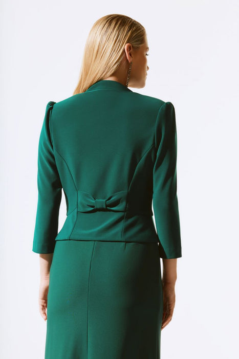 Joseph Ribkoff Absolute Green Back Bow Puff Sleeve Jacket 243799