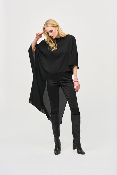 Joseph Ribkoff Black Dolman Sleeve Asymmetric High Low Top 243246