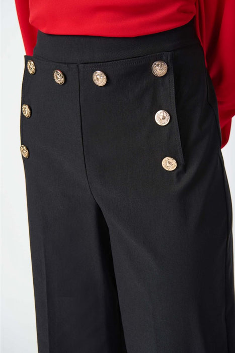 Joseph Ribkoff Button Accents Pull On Sailor Culotte Pants 241166