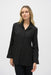 Joseph Ribkoff Style 243958 Black Button-Down Split Cuff Blouse