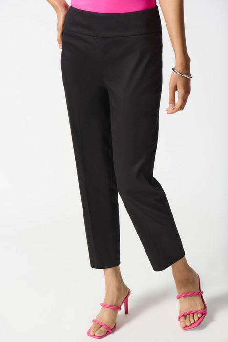 Joseph Ribkoff Style 242240 Black Comfort Stretch Pull On Straight Cropped Pants