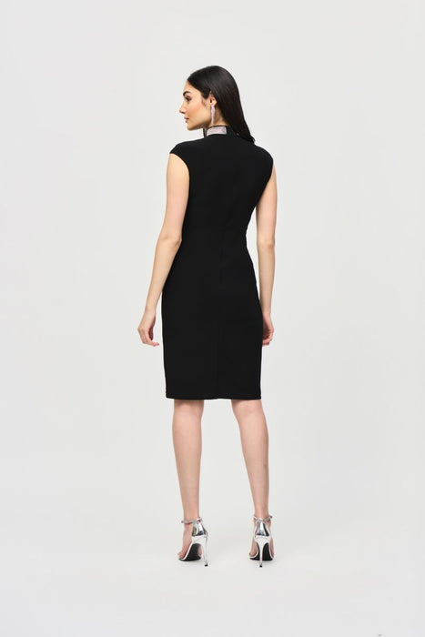 Joseph Ribkoff Embellished Choker Collar Sheath Dress 243313