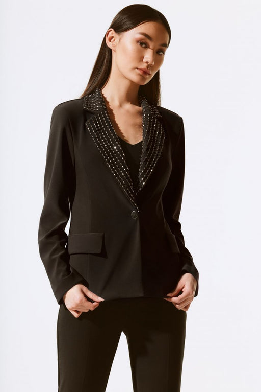 Joseph Ribkoff Style 243731 Black Embellished Long Sleeve Blazer Jacket