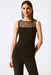 Joseph Ribkoff Style 243757 Black Embellished Mesh Yoke Sleeveless Tank Top