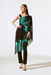 Joseph Ribkoff  Black/Green Floral Print Asymmetric Chiffon One-Shoulder Top 243791