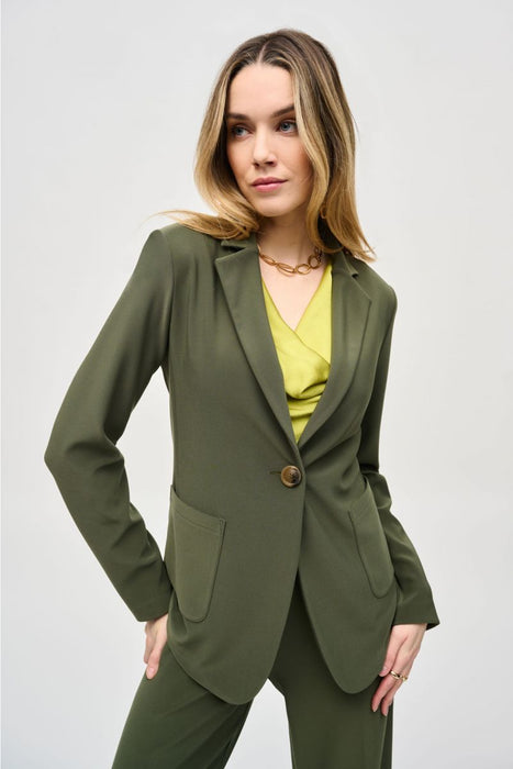 Joseph Ribkoff 243093 Black/Green Long Sleeve Blazer