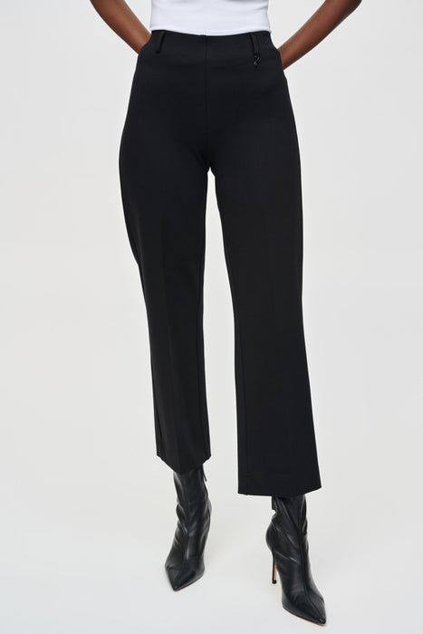 Joseph Ribkoff Black High Rise Straight Ankle Trouser Pants 243049