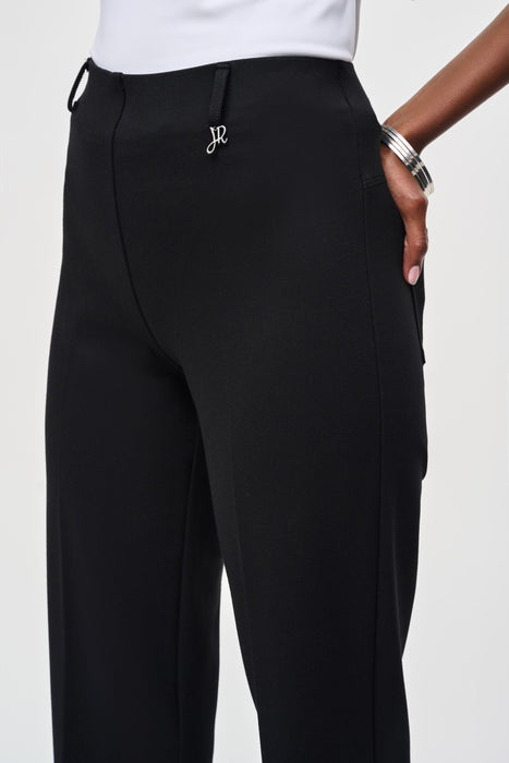 Joseph Ribkoff Black High Rise Straight Ankle Trouser Pants 243049