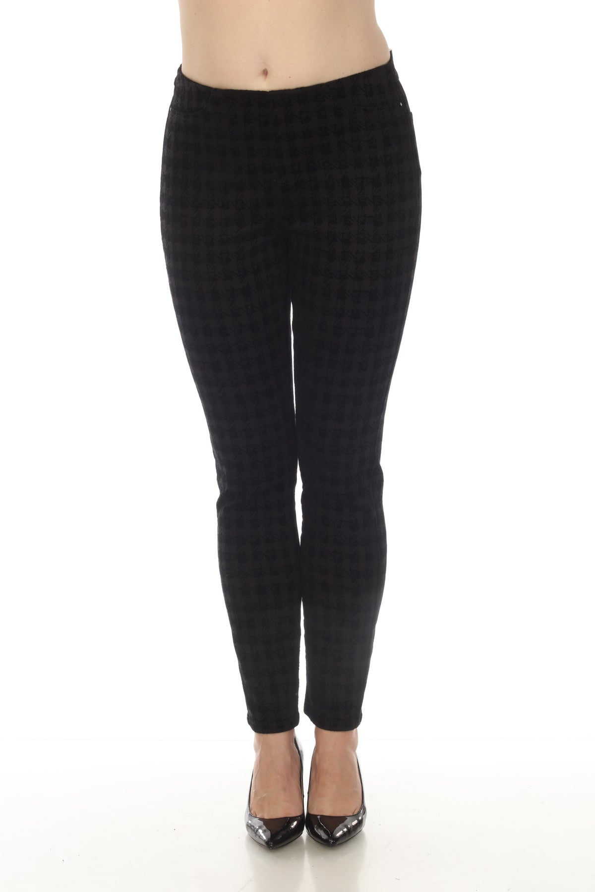 Joseph Ribkoff Black/Beige Houndstooth Culotte Pants Style 233249