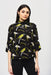 Joseph Ribkoff Style 243326 Black/Multi Brushstroke Print Knit Jacket