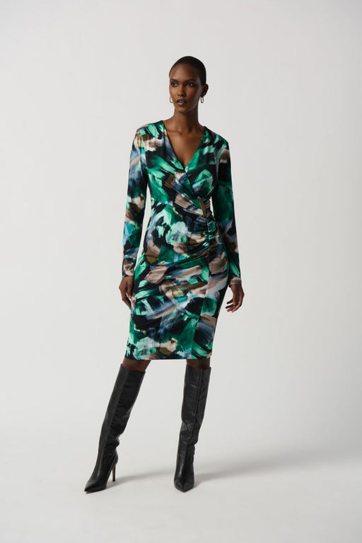 Joseph Ribkoff Black/Multi Sheath Dress Style 234020