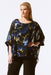 Joseph Ribkoff Style 243787 Black/Multi Floral Print Chiffon Poncho Top