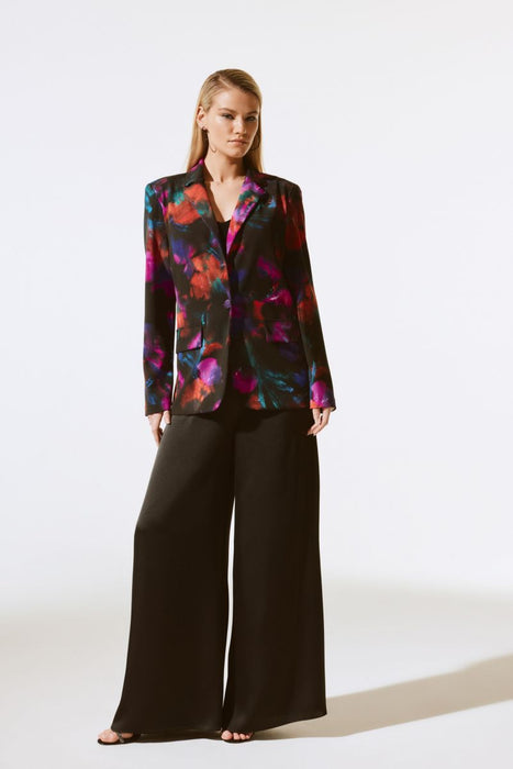 Joseph Ribkoff Black/Multi Floral Print Long Sleeve Blazer Jacket 243723