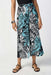 Joseph Ribkoff Style 241067 Black/Multi Tri-Tone Tropical Print Pull On Culotte Pants