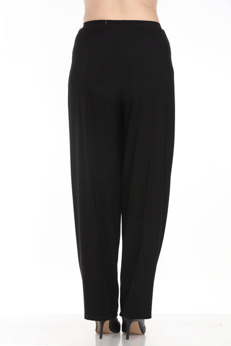 Joseph Ribkoff Black Pleated Pull On Tapered Pants 243219