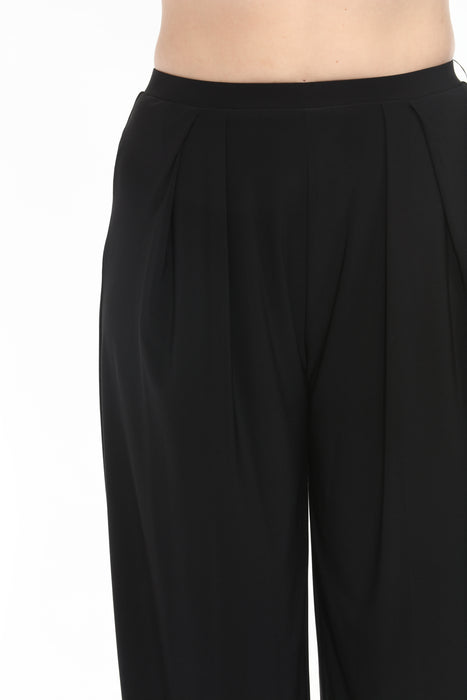 Joseph Ribkoff Black Pleated Pull On Tapered Pants 243219