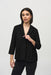 Joseph Ribkoff Style 244011 Black Pleated 3/4 Sleeve Trapeze Jacket