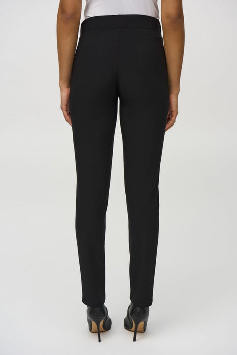 Joseph Ribkoff Black Pull-On Faux Leather Slim Pants 244143