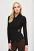 Joseph Ribkoff Style 243152 Black Wrap Front V-Neck Long Sleeve Top