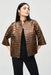 Joseph Ribkoff 243192 Brown/Gunmetal Geometric Print Boxy Jacket 
