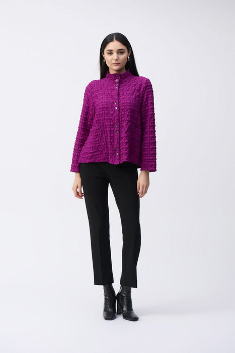 Joseph Ribkoff Bubble Jacquard Mock Collar Jacket 243199