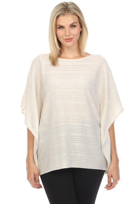 Joseph Ribkoff Style 242906 Champagne Knit Dolman Sleeve Poncho Top