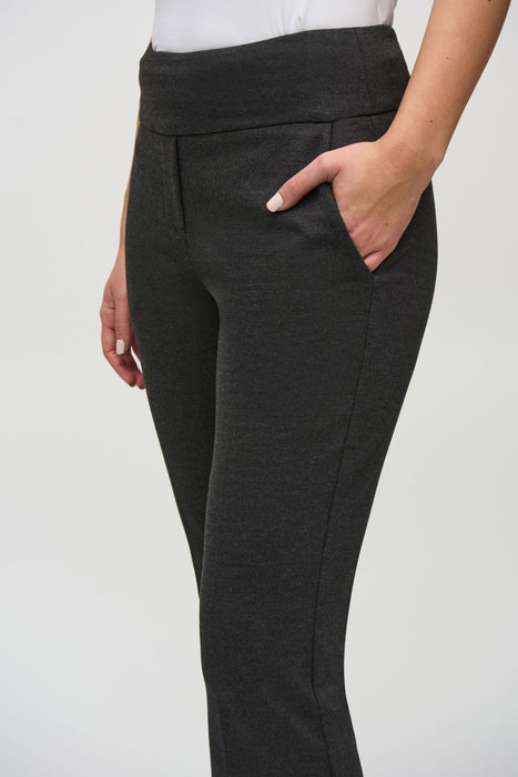 Joseph Ribkoff Charcoal Grey Pull On Flared Trouser Pants 244008