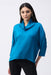 Joseph Ribkoff 243189 Pacific Blue Cowl Neck 3/4 Sleeve Silky Hi-Low Top