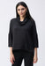 Joseph Ribkoff 243189 Black Cowl Neck 3/4 Sleeve Silky Hi-Low Top