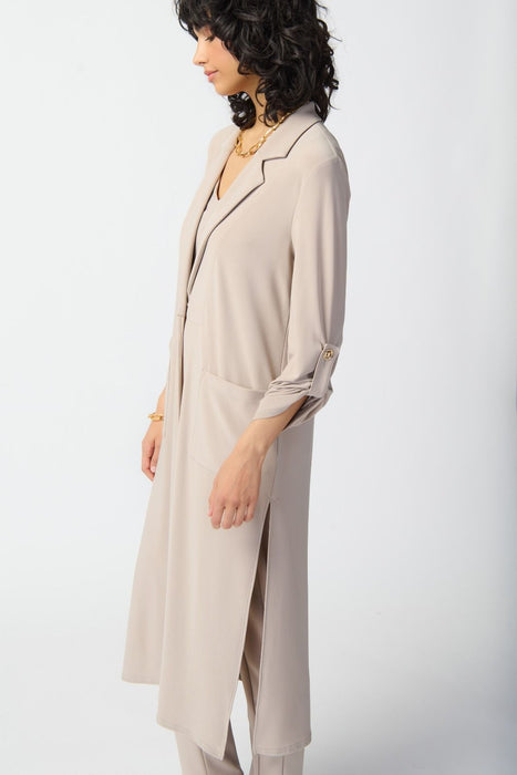 Joseph Ribkoff 3/4 Rolled Tab Sleeves Duster Coat 241100