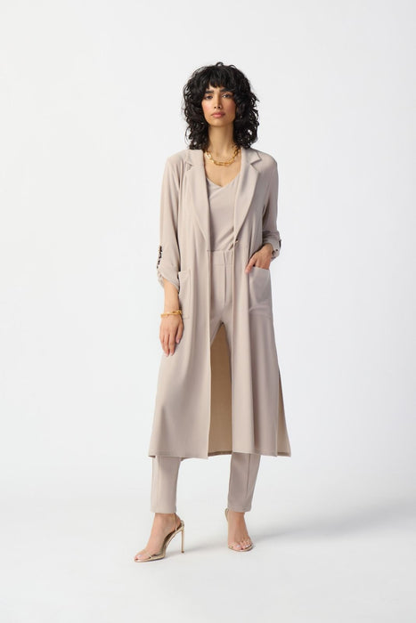 Joseph Ribkoff 3/4 Rolled Tab Sleeves Duster Coat 241100