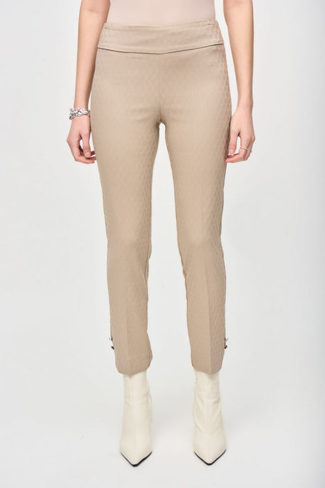 Joseph Ribkoff Style 243129 Dune Geometric Textured Pull On Ankle Pants