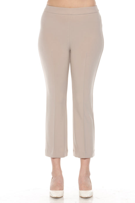 Joseph Ribkoff Style 243051 Dune Pull On Classic Cropped Flare Trouser Pants