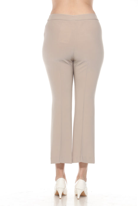 Joseph Ribkoff Dune Pull On Classic Cropped Flare Trouser Pants 243051